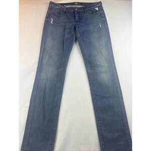 Jessica Simpson Blue Straight Leg Jeansthat look like 7 for all mankind jeans